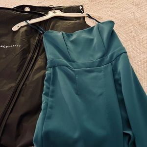 WHBM Strapless jumpsuit in a beautiful teal color.  Looks like a dress when on